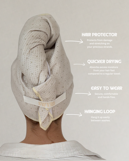 WAFFLE HAIR TOWEL