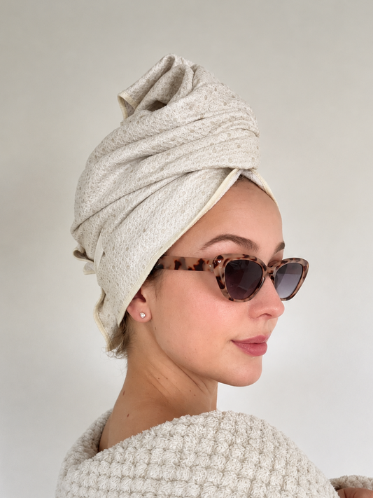 WAFFLE HAIR TOWEL